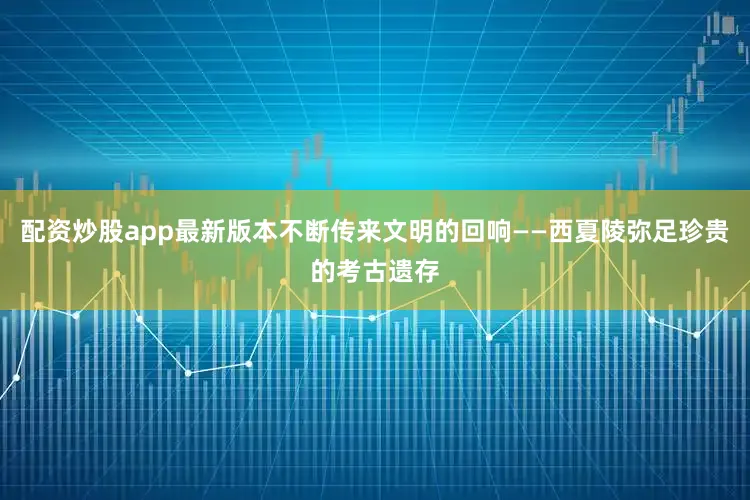 配资炒股app最新版本不断传来文明的回响——西夏陵弥足珍贵的考古遗存